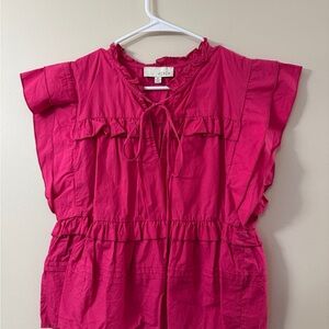 Pinch Fuchsia Ruffled Boutique Blouse